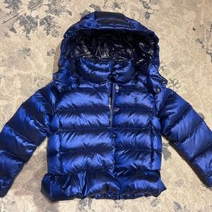 Ralph Lauren Shiny Blue Puffer Jacket - Girls - 6y